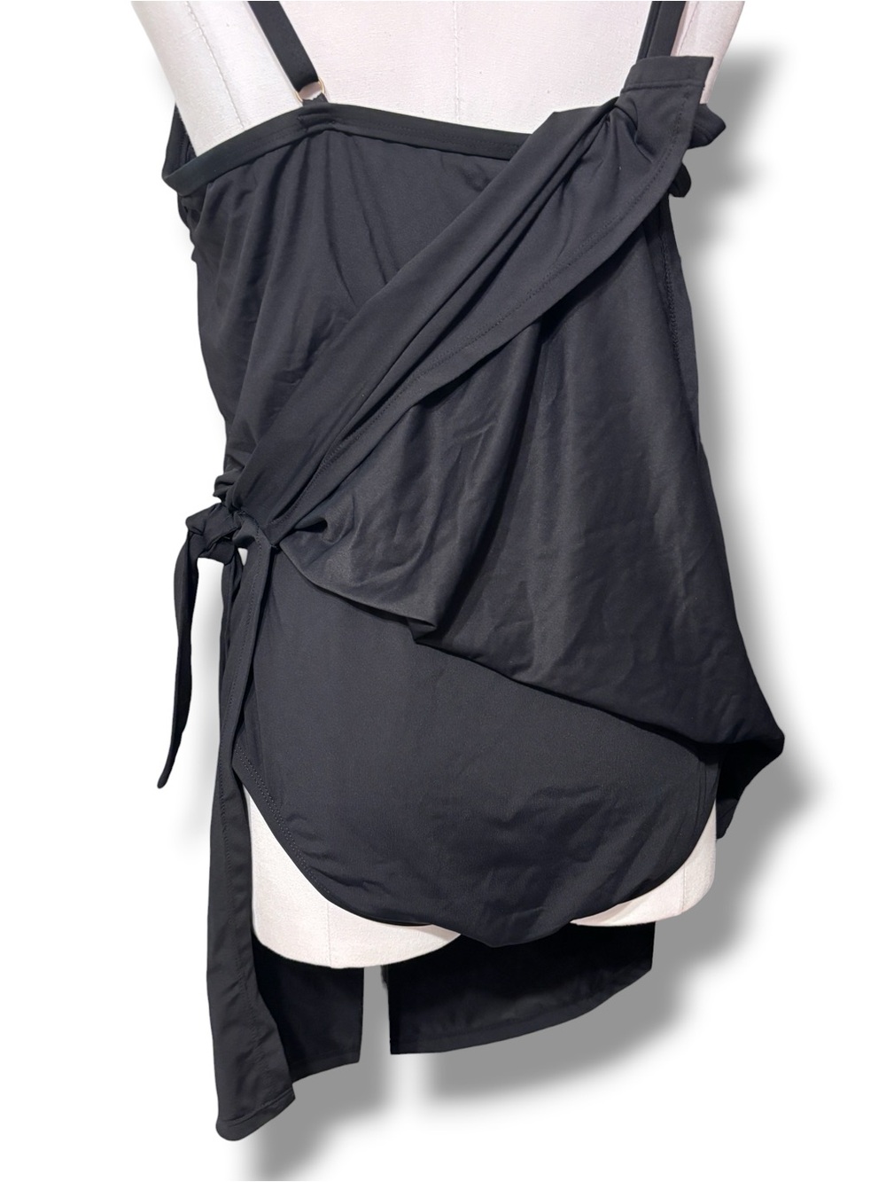 LANDS’ END UPF 50 Sweetheart One-Piece Swim Dress Black Size Large - Picture 5 of 10